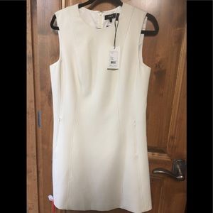 Theory Helaina Shift Dress in Pearl Ivory